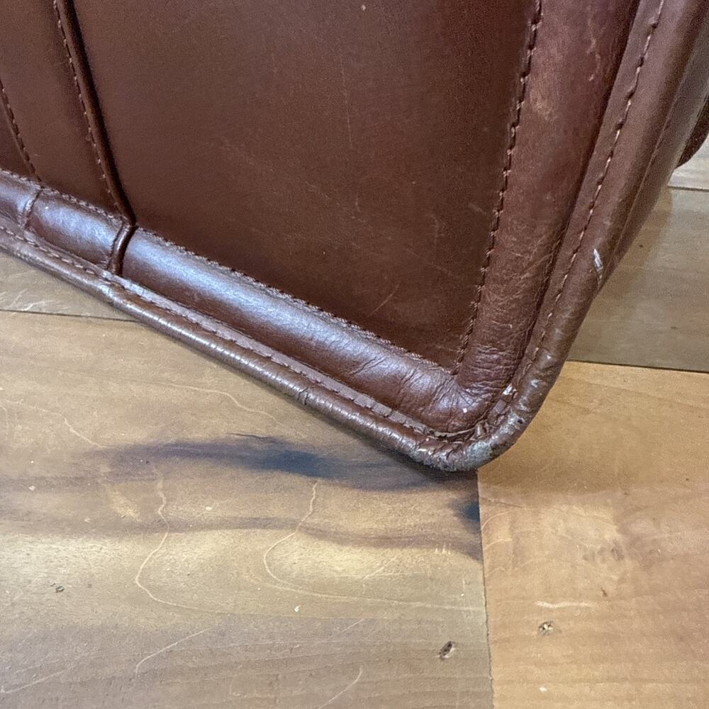 Vintage McKlein Leather Briefcase Travel Bag Brown 18x13x7 Some Scratches - Picture 12 of 16